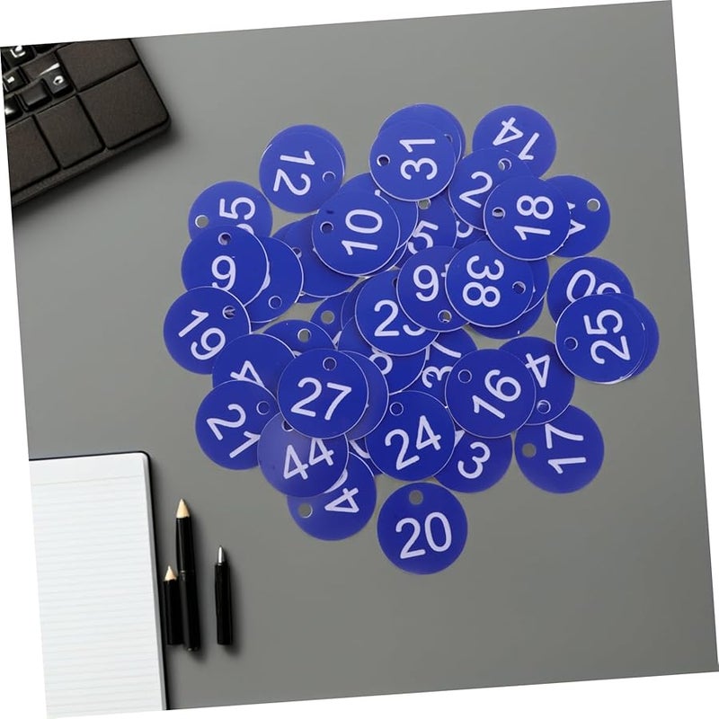 Blue Key Cabinet Tags 50pcs Color Coded Labels for Key Identification Apartment Mailbox Organization - Image 5